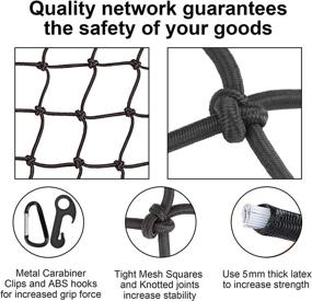 img 2 attached to 🚚 SEO-Optimized Roof Rack Cargo Net for Cars & SUVs - Expandable from 3' x 4' to 6' x 8' - Small Truck Bed Cargo Net with 12 Metal Carabiners for Securely Holding Various Loads