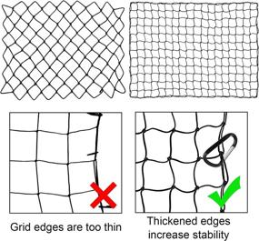 img 1 attached to 🚚 SEO-Optimized Roof Rack Cargo Net for Cars & SUVs - Expandable from 3' x 4' to 6' x 8' - Small Truck Bed Cargo Net with 12 Metal Carabiners for Securely Holding Various Loads