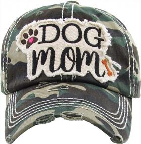 img 2 attached to Women'S Embroidered Vintage "Dog Mom" Hat - Best Outdoor Apparel For Sun Protection!