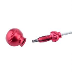 img 2 attached to 2Pcs MTB Road Bicycle Brake Derailleur Shifter Cable End Caps Bike Cable Tip Cap Blue/Glod/Red (Red)