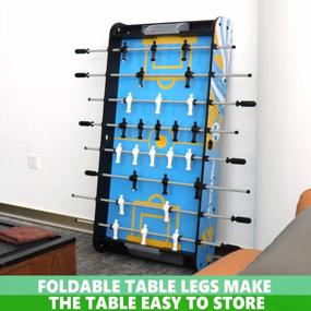 img 1 attached to Folding Foosball Table 4' Compact Soccer/Football Game Table - Preassembled, Easy Assembly & Storage