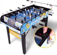 folding foosball table 4' compact soccer/football game table - preassembled, easy assembly & storage logo