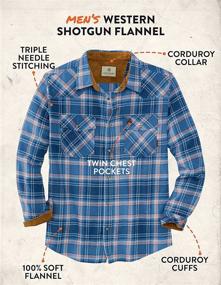 img 1 attached to Legendary Whitetails Shotgun Western Flannel Men's Clothing ... Shirts