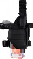 borola adjustable tactical leg holster compatible for nerf elite series blaster(black) logo