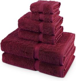 img 3 attached to 100% Cotton Turkish Luxury Towel Set - Super Soft 2-Piece Bath, Hand & Washcloth Sets