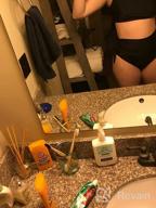 img 1 attached to Bonim Lace V Neck Two Piece Swimdress With Bikini Bottom Swim Skirt Tankini Bathing Suits Black Large review by Carolyn Brown
