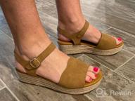 картинка 1 прикреплена к отзыву TEMOFON Platform Espadrilles Sandals For Women Casual Summer Open Toe Ankle Strap Wedge Shoe Sandals от Daniel Anderson