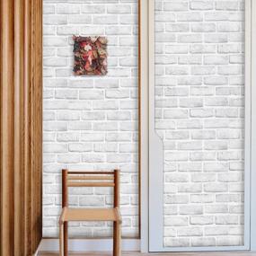 img 2 attached to Bofeifs White Brick Wallpaper Peel And Stick Wallpaper Faux Brick Wall Paper Self-Adhesive Decorate Wall For Refurbishing Room Dormitory Furniture 17.7 X 78.7 Inches