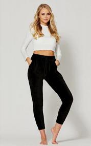 img 1 attached to ✨ Superior Quality Conceited Velour Velvet Leggings: Perfect for Women's Fashion