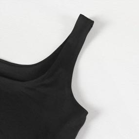 img 2 attached to GEMBERA Women'S Sleeveless Strappy Crop Tank - Sexy Form-Fitting Gym Top With Square Neckline And Stretchy Fabric