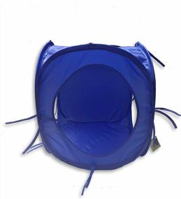 img 2 attached to Pop-Up Play Tunnel For Cats In Blue With Rainbow Design - Collapsible Cubes, Pack Of 1