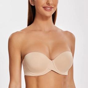 img 1 attached to Stay Put And Lift Up: MELENECA Women'S Padded Underwire Strapless Push Up Bras