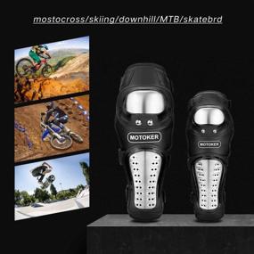 img 2 attached to 4Pcs Adults Motorcycle Motocross Elbow Knee Shin Guards Protector - MOTOKER Stainless Steel Knee Pads For Motocross Racing
