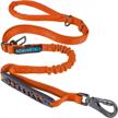 iokheira 6ft /4ft dog leash rope with comfortable padded handle and highly reflective threads for medium & large dogs,4-in-1 multifunctional dog leashes with car seat belt for training (orange) logo