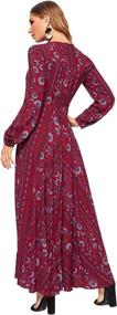 img 3 attached to Milumia Tassel Smocked Botanical Burgundy