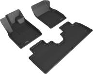 🚘 custom fit 3d maxpider all-weather floor mats for ford mustang mach-e 2021 2022, black - kagu series logo