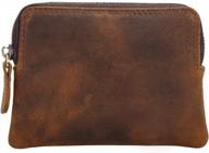 fmeida men's leather wallet: stylish coin purse and card holder - perfect birthday gift (yellow brown) logo