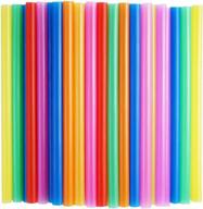 100 шт. jumbo colorful одноразовые соломинки для смузи с широкой горловиной - большой размер. логотип
