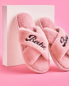 img 1 attached to Pink Fur Bachelorette Party Slippers - Xo, Fetti Babe - Ideal As Wedding Day Sandals Or Bridesmaid Gifts: Perfect Bridal Shower Party Favors