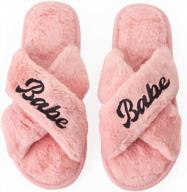 pink fur bachelorette party slippers - xo, fetti babe - ideal as wedding day sandals or bridesmaid gifts: perfect bridal shower party favors logo