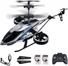 img 4 attached to High Performance RC Helicopter With Altitude Hold, One Key Operation, 4 Channels, Stabilizing Gyro And Variable Speeds - LED Lights Ideal For Kids