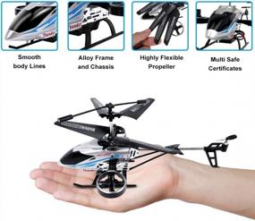 img 2 attached to High Performance RC Helicopter With Altitude Hold, One Key Operation, 4 Channels, Stabilizing Gyro And Variable Speeds - LED Lights Ideal For Kids