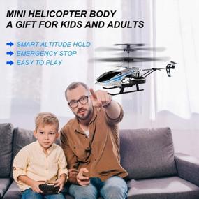 img 3 attached to High Performance RC Helicopter With Altitude Hold, One Key Operation, 4 Channels, Stabilizing Gyro And Variable Speeds - LED Lights Ideal For Kids