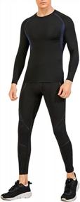 img 3 attached to Stay Warm This Winter With Men'S Thermal Underwear Set - Perfect For Skiing And Running