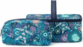img 4 attached to Sakroots Women'S 2-In-1 Go Set In Royal Blue Seascape With Bonus Cosmetic Case And Pouch