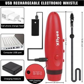 img 1 attached to USB Charging Electronic Whistle With 3 Tone Adjustable, Referee Coaches Teacher Outdoor Camping Hiking Boating Safety Whistles With Lanyard And Lighting Function
