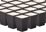 36-pack black open-top cardboard popcorn boxes | mini paper candy containers for parties & favors logo
