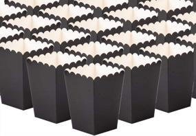 img 2 attached to 36-Pack Black Open-Top Cardboard Popcorn Boxes | Mini Paper Candy Containers For Parties & Favors