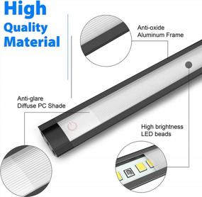 img 1 attached to MYPLUS Touch Dimmable Under Cabinet Lights In Warm White 3000K – Perfect For Kitchen, Workbench And Desk