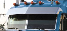 img 1 attached to 11-дюймовый слепой визор из нержавеющей стали для кабины Peterbilt Legacy Style (1987–2020 гг.) от RoadWorks — максимальное SEO-дружественное обновление