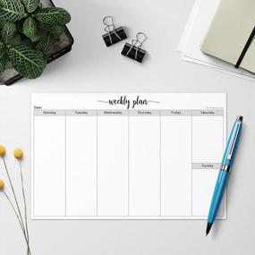 img 2 attached to Organize Your Week With Ease: 321Done Landscape Weekly Planning Notepad (50 Sheets, 8.5" X 5.5") - Horizontal Day-By-Day Paper Pad For Easy Planner Tracking - Simple Script Design, Made In USA