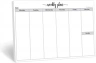 organize your week with ease: 321done landscape weekly planning notepad (50 sheets, 8.5" x 5.5") - horizontal day-by-day paper pad for easy planner tracking - simple script design, made in usa logo