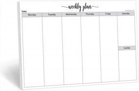 img 4 attached to Organize Your Week With Ease: 321Done Landscape Weekly Planning Notepad (50 Sheets, 8.5" X 5.5") - Horizontal Day-By-Day Paper Pad For Easy Planner Tracking - Simple Script Design, Made In USA