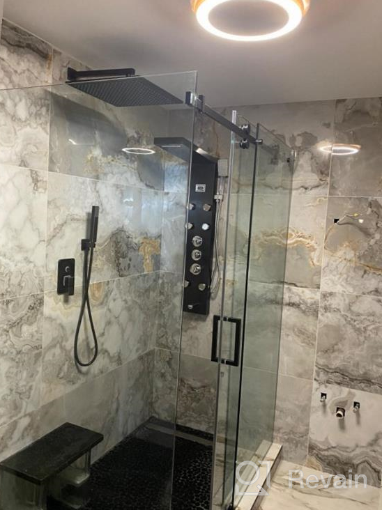 img 1 attached to Stainless Steel Shower Tower With LED Rainfall & Waterfall Shower Head, 7 Multi-Functional Body Jets, Bidet Sprayer & Brushed Nickel Finish - Ideal For Massage & Rain Shower Experience review by Brian Batiste