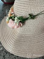 img 1 attached to Lovful Fashion Flower Lace Ribbon Wide Brim Caps Summer Beach Sun Protective Hat Straw Hats For Women review by Marquel Henry