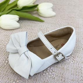 img 2 attached to Girls Classic Leather Janes White Girls' Shoes ~ Flats
