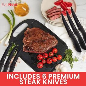 img 1 attached to Upgrade Your Kitchen With EatNeat'S Deluxe 18 Piece All Black Knife Set And Cutting Board