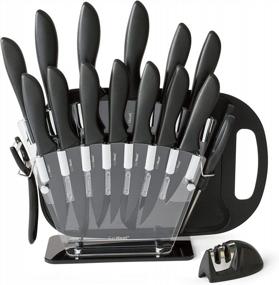 img 4 attached to Upgrade Your Kitchen With EatNeat'S Deluxe 18 Piece All Black Knife Set And Cutting Board