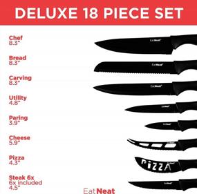 img 2 attached to Upgrade Your Kitchen With EatNeat'S Deluxe 18 Piece All Black Knife Set And Cutting Board