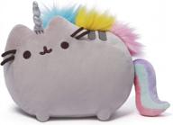 pusheen pusheenicorn plush unicorn cat stuffed animal - 13 inches, rainbow design, premium quality logo