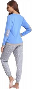 img 2 attached to Comfy And Cozy: Aiboria'S Long Sleeve Cotton Pajama Set For Women