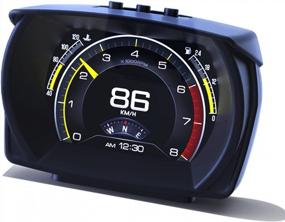 img 4 attached to ACECAR HUD: Усовершенствованный цифровой спидометр с OBD2+GPS, тахометром, дисплеем данных ECU и функцией предупреждения для повышения качества вождения на всех транспортных средствах
