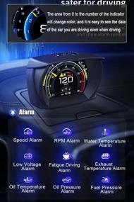 img 1 attached to ACECAR HUD: Advanced Digital Speedometer With OBD2+GPS, Tachometer, ECU Data Display And Warning Function For Enhanced Driving Experience Across All Vehicles