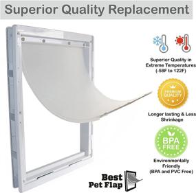 img 3 attached to 🐾 Top-Rated XLDog Door for Ideal Products Designer Series DSPRFXL RFXLN - Measures 10.5" x 15" with Extended Lifespan, Superior Energy Efficiency, Reduced Shrinkage, BPA-Free (BPFXLN)