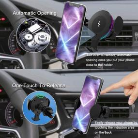 img 2 attached to 🚗 ALLSUN Wireless Car Charger: 10W Fast Charging Auto-Clamping Car Phone Holder for iPhone/Samsung Galaxy/Note