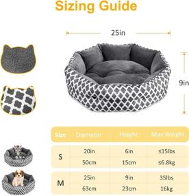 img 2 attached to 🐱 JOYO Cat Bed: 25 inch Pet Bed Machine Washable with Non-Slip Bottom for Cats & Small Dogs - Double Sided Cat Cushions Bed for Summer & Winter - Soft Round Sofa Bed for Kitties & Puppies